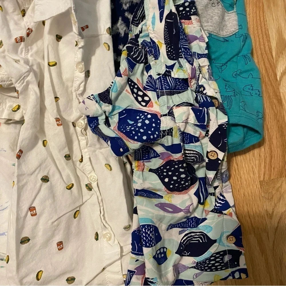 24 mos 2T Clothing Bundle Swim Trunk Oshkosh Shortalls Overalls Button Down